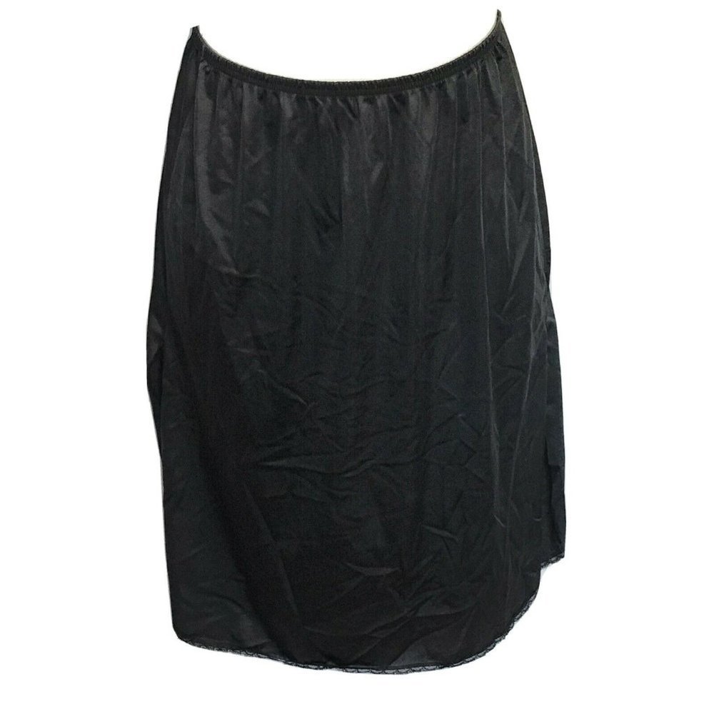 JcPenney Vintage Skirt Slip ~ Sz M ~ Black